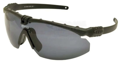 Schussbrille Schießbrille Schutzbrille Double Alpha mit schwarzem Schutzglas Sonnenbrille