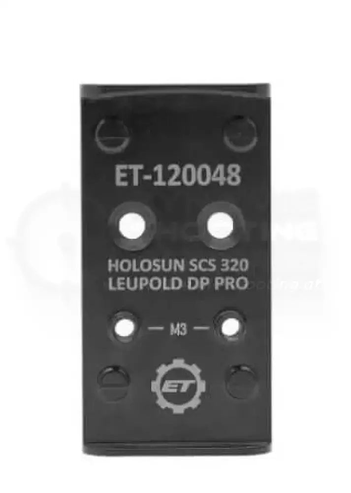 Glock MOS Adapter für das Holosun SCS 320 und Leopold DP PRO Draufsicht Front