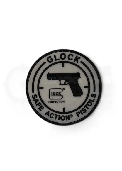 Glock Rubber Patch Gummi Patch mit Glock Safe Action Pistols Logo