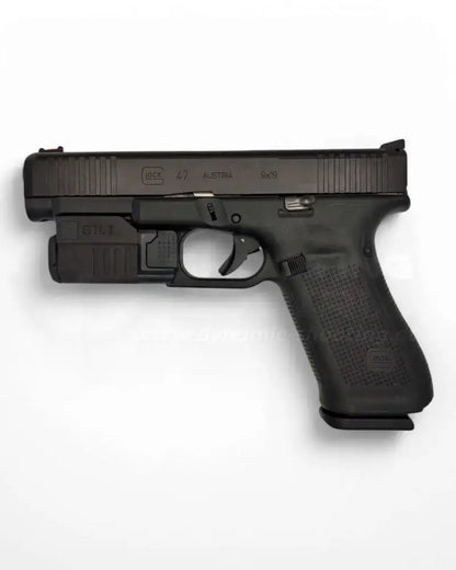 Glock GTL ii Glock Tactical Light 2 Lasermodul montiert auf einer Full Size Glock 47