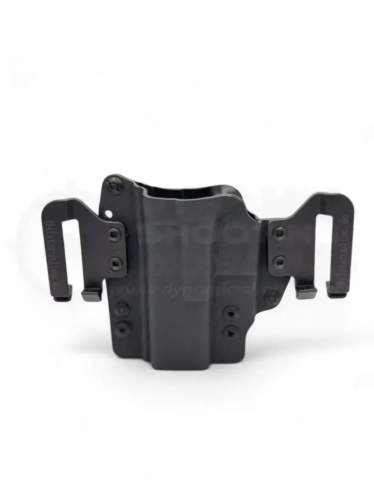 Kydex Gürtelholster von Höppner und Schumann mit Speedclips welcher sich sowohl als Gürtelholster als auch als Innenbundholster verwenden lässt.